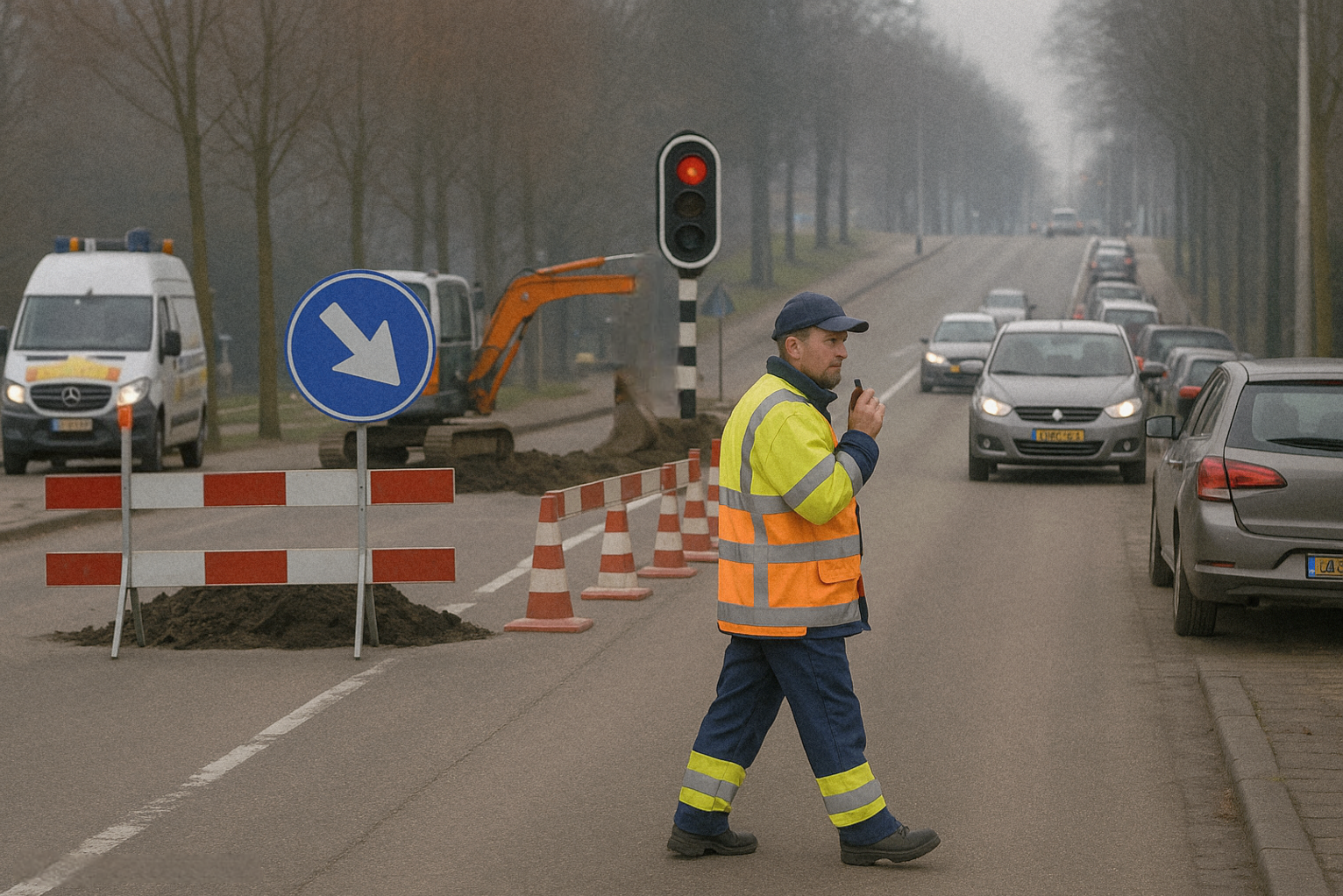 Verkeersregeling wegwerkzaamheden